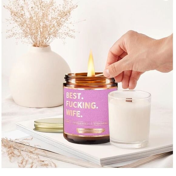 Other - Valentines Day Gifts for Her Wife - Best Wife Ever Lavender Scented Candle - Fun